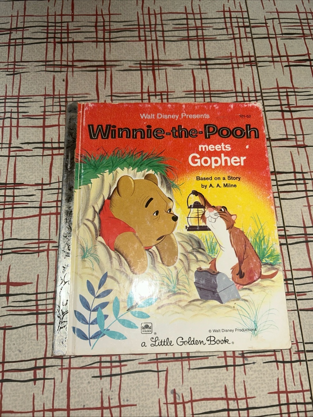 Little Golden Book, Winnie The Pooh Meets Gopher, Hardcover, 1964